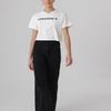 (WMNS) Converse Puff Wordmark T-Shirt Asia Sizing 'White Black' Women's 10021656-A05