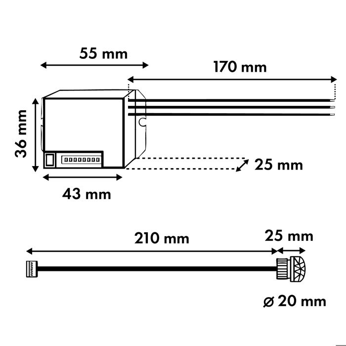 Détecteur de mouvement - maclean - mce32 v - 12-24v dc - 360° - infrarouge