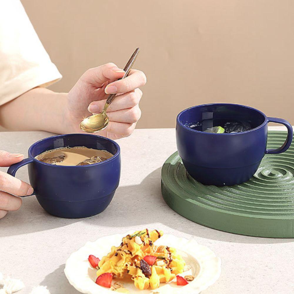 6 Stück Unzerbrechliche Camping-Kaffeetasse Mikrowellengeeigneter Trinkbecher Langlebige Familien-Teetasse Outdoor