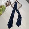 Long Silk Scarf Retro Floral Neck Small Scarf High-end Tie Decorative Chiffon Thin Hair Tie