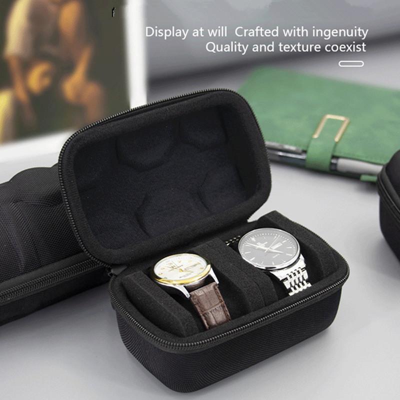 1pc EVA Watch Storage Box Portable Shockproof Watch Storage Bag Hand-held Watch Protector Container Watch Organizer with zipper