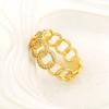 Nidin Hot Sale Chain Shape Hollow Design Personality Rings 4 Styles For Women Men Shiny Crystal Zircon Finger Jewelry Chic Gifts