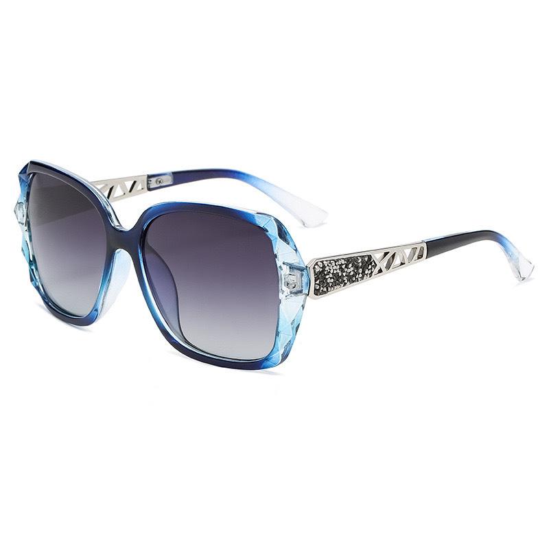 2026 High-End Women's Polarized Sunglasses with Diamond-Inlaid Large Frame - Fashionable Sun Protection for Driving