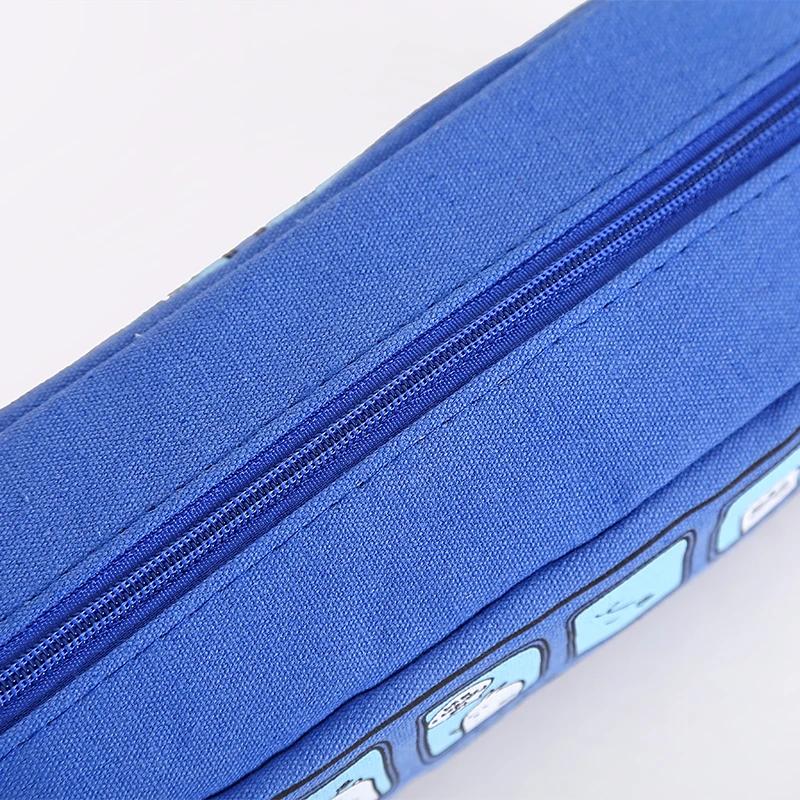 Kreslený autobus pouzdro na tužky plátěné velkokapacitní auto zipové pouzdro na tužky pro studentské psací potřeby školní potřeby