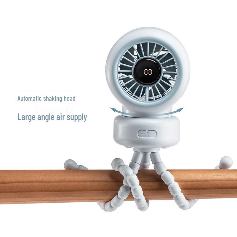 Portable Oscillating Octopus Stroller & Desk Fan: Dormitory & Outdoor Cooling Solution