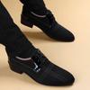 Scarpe da lavoro casual in pelle, scarpe da uomo alla moda versatili e di grandi dimensioni, scarpe da ufficio in tessuto traspirante