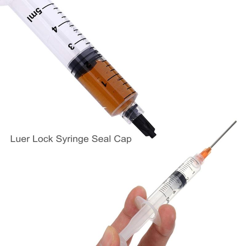 30Pack 5ml Syringes Set 1.5 Inches 14G-27G Blunt Tip Needle with Storage Caps for Refilling and Measuring Liquids Oil