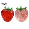 Soft Stress Ball Clear Strawberry Toy, Giant Red Pink Squeeze TPR Toy for Relieve Stress, Fake Fruit Sensory Fidget Relief Gadget