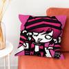 Emo Love Boys Black Pillow Case Silky Short Plush With Invisible Zipper Dustproof Sofa Cushion Cover For Home Decor