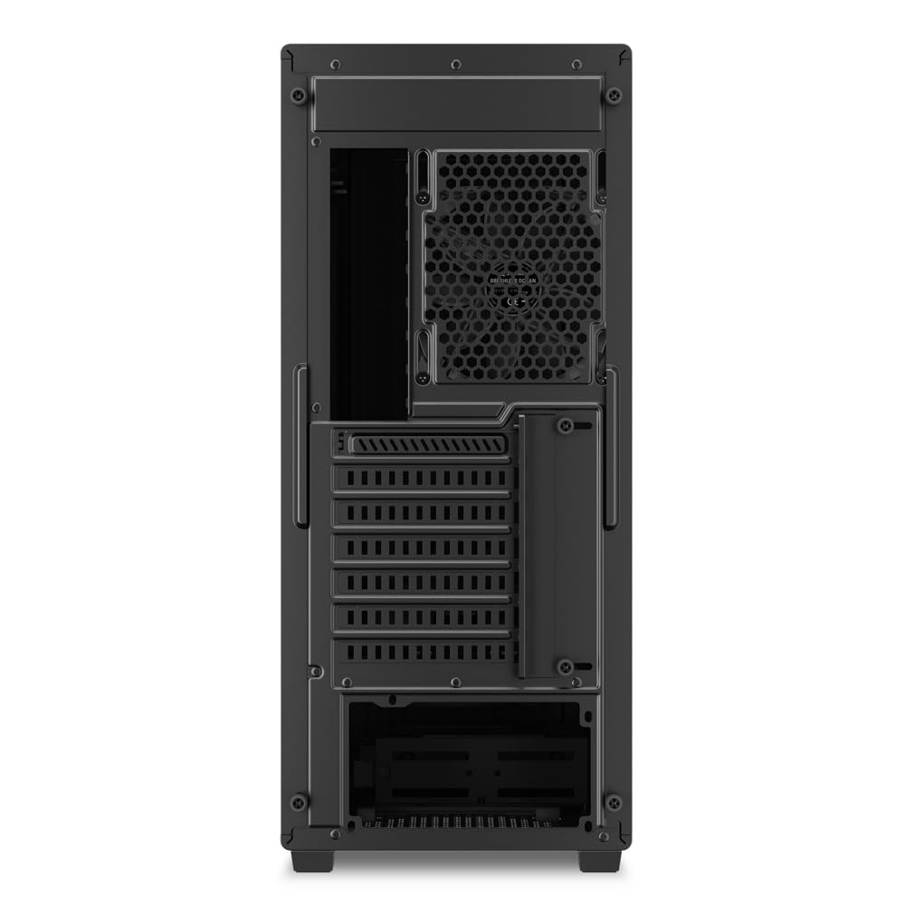 Sharkoon VK2 Mid-Tower PC Case with Steel Side Panel, Two 120mm Fans Included, 360mm Radiator Compatible, ATXMicro ATXMini-ITX Motherboard Support,