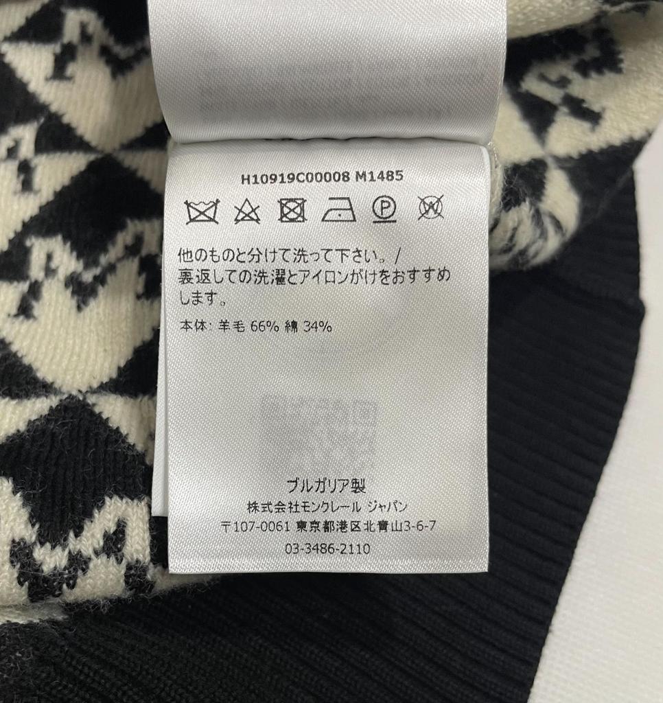 Used MONCLER White X Blackknit Women
