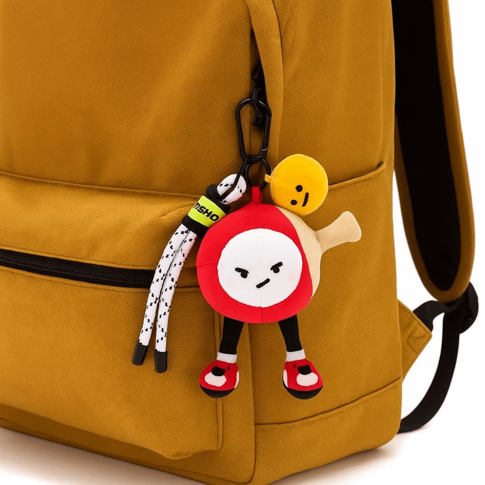 Fluffy Plush Table Tennis Plush Toy Collection Sports Plush Keychain Backpack Decoration