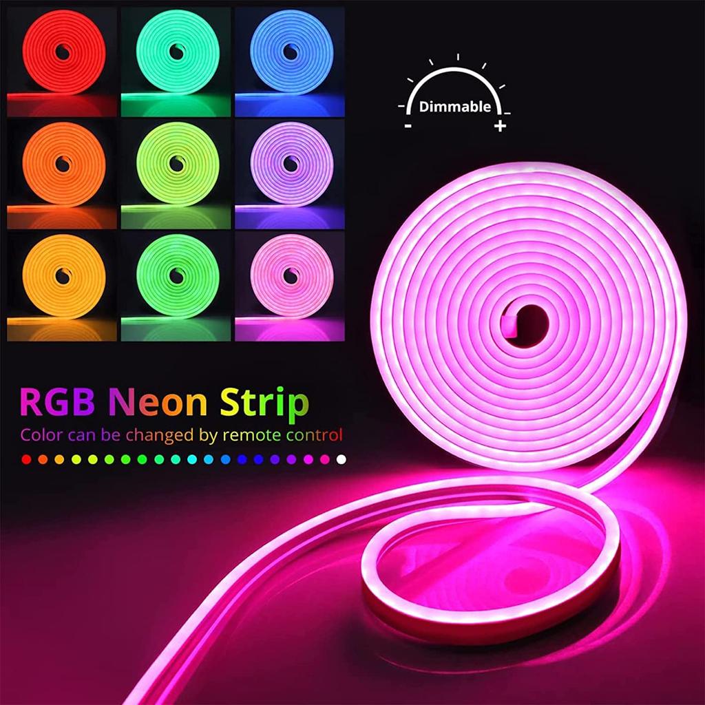 10M 12V RGB Smart WIFI Neon LED Strip Light Compatible with Alexa, 108LEDS/M Waterproof, Music Sync DIY Tape Controlled by APP