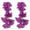 Elegant Flower Dangle Earrings Handmade Flowers Earrings Floral Exaggerate Earrings Bohemian Ornament for Women Girls