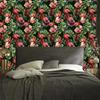 Flamingos wallpaper roses flowers and green for living room and bedroom 50x1000