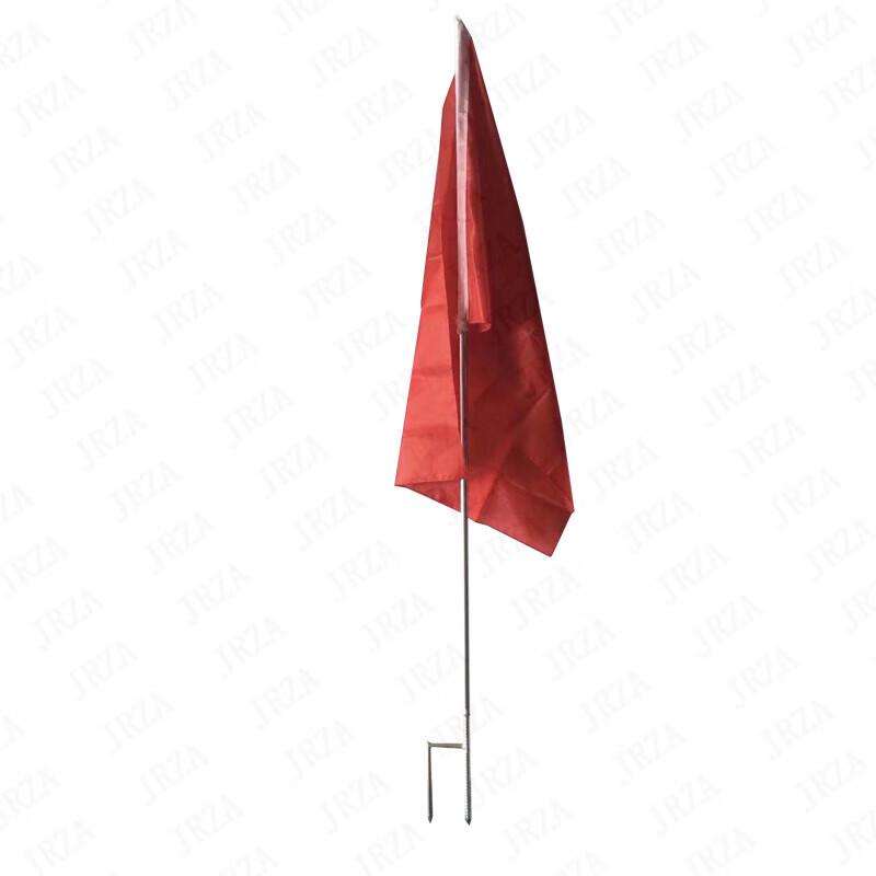 Safety Warning Flag with Galvanized Pole