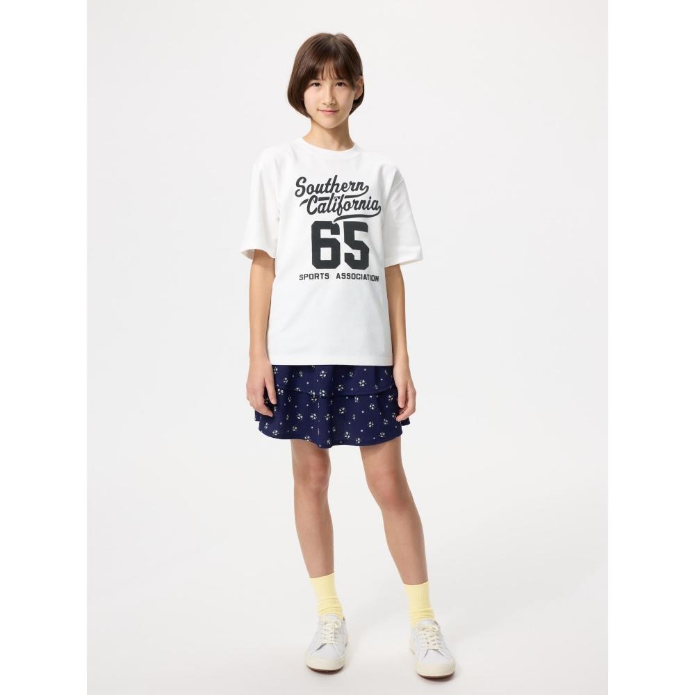 Uniqlo Japan Aerism Cotton Graphic Crewneck Tee