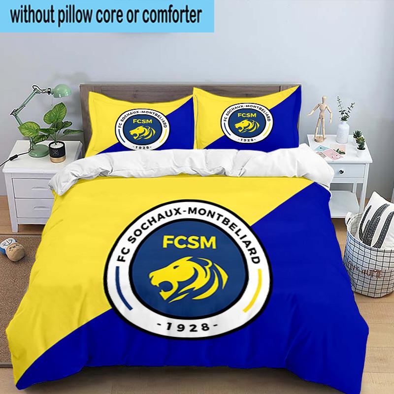 Sochaux-montbeliard Crest 3PCS Bedding set,Ideal for1pc Duvet Cover And 2pcs Pillowcases Perfect for Christmas gift,Ideal for Bedroom, Dormitory
