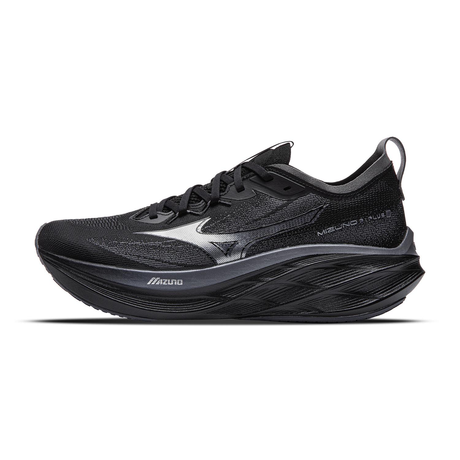 Mizuno Pi Plus 2 Low Top Running Shoes Unisex sneaker Black Thunder-Gray D1GH260302 42