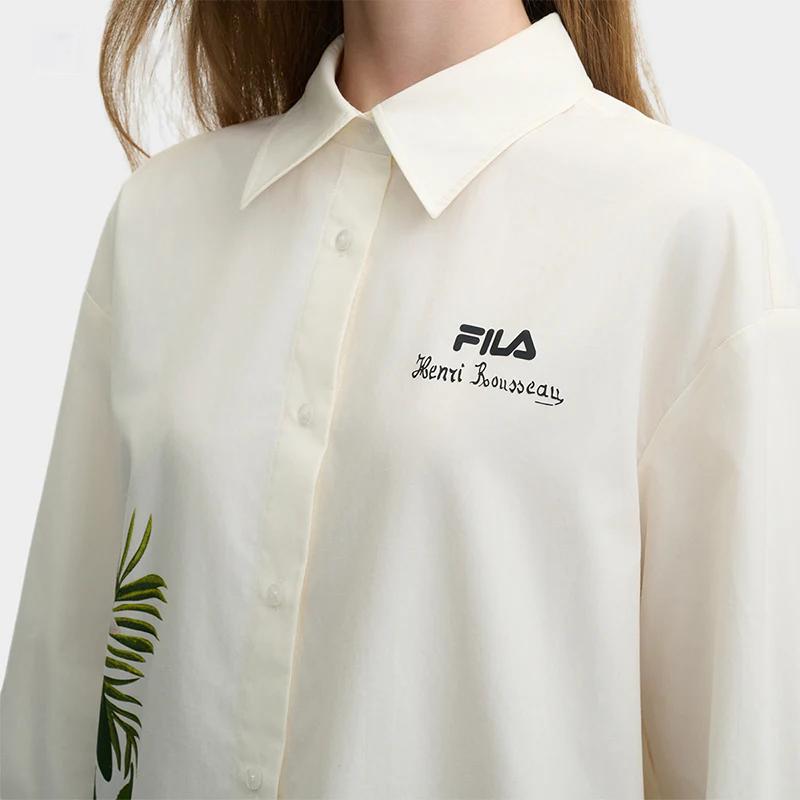 New FILA X LUSUO Shirt Women's Oat Beige F11W448405FBG