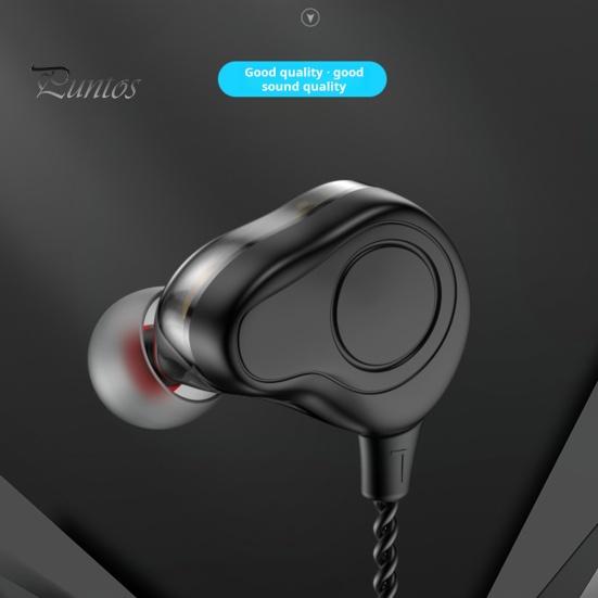 In-Ear-Kopfhörer Dynamic Circle Triple Unit mit Mikrofon, klarer Klang, Rauschunterdrückung, 3,5-mm-Kopfhörer mit Kabel
