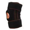 Black Unisex Sporting Knee Support Adjustable Silicone Spring Hollow Open Type Knee Brace
