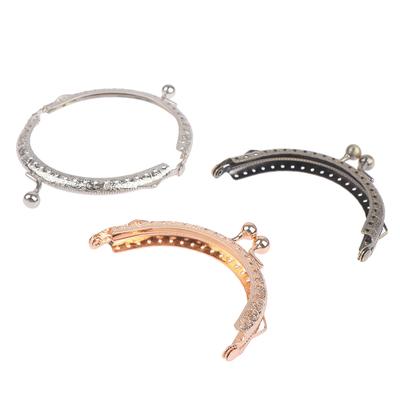 8.5Cm Round Metal Frame Purse Handle Clutch Bag Handbag Clasp Lock Bags Hardware