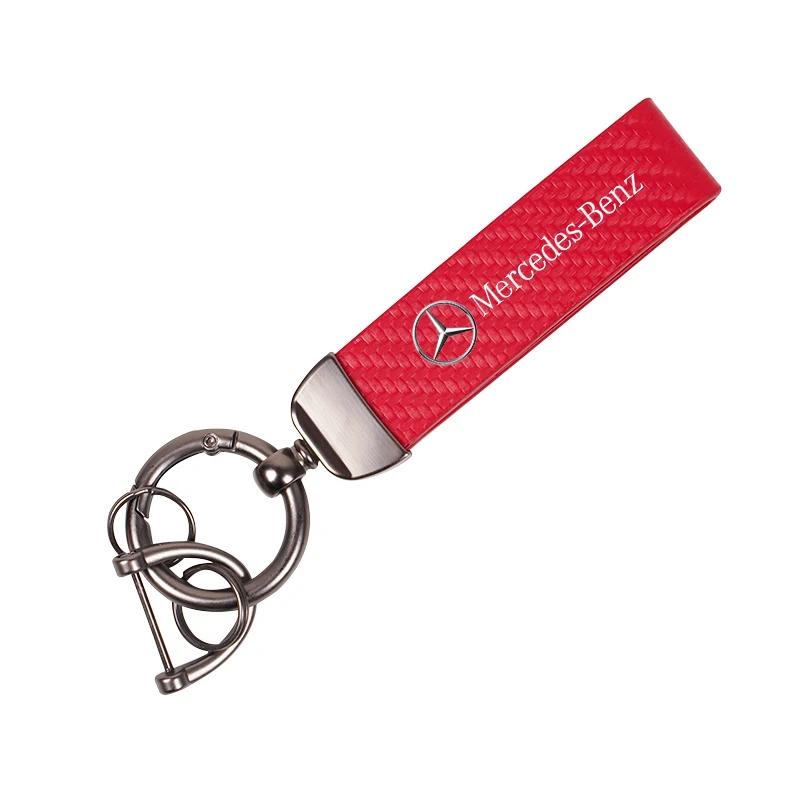 Neuer 80% Auto Styling Carbonfaser Emblem Schlüsselanhänger Schlüsselanhänger Ring Für Mercedes Benz AMG W204 W205 W203 W211 W212 W213 W201 W210 W