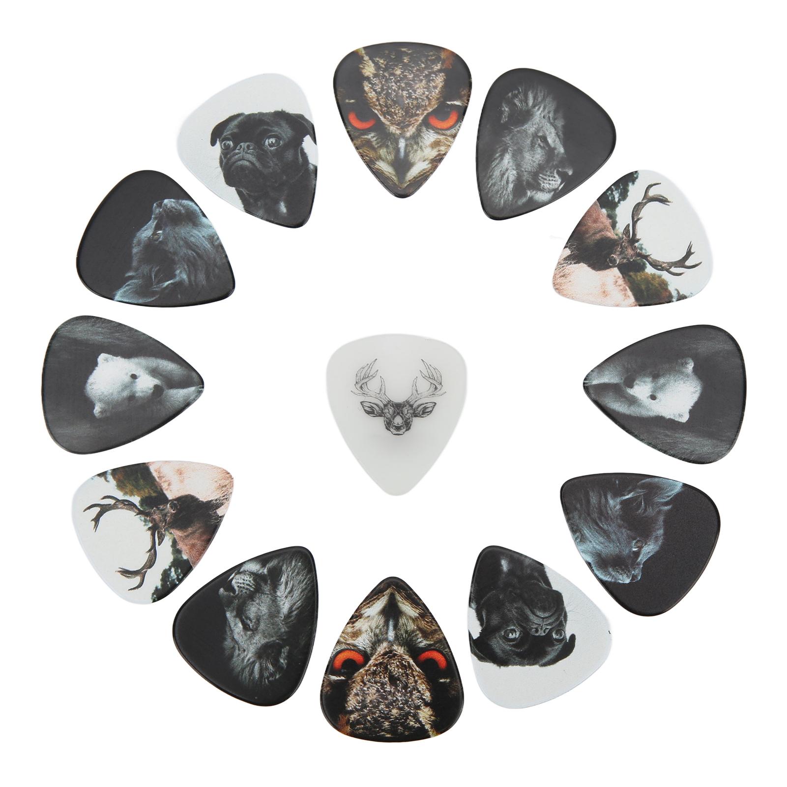 

13 шт. медиаторы для гитары, средние целлулоидные гитарные плектры с коробкой, аксессуары для инструментов Starrysky