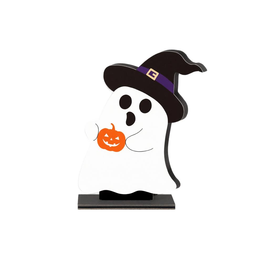 Halloween Wooden Ornament Cute Decor for Party Desktop Display