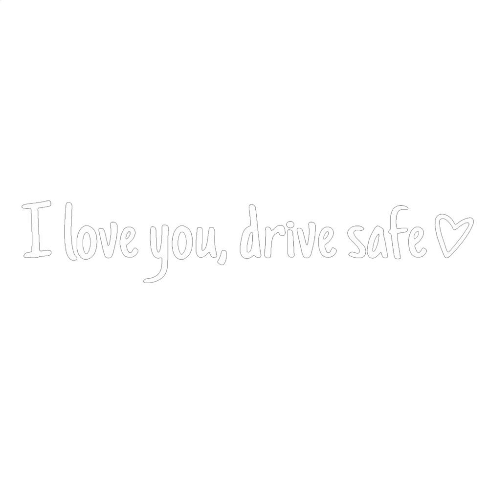 I Love You Drive Safe Mirror Sticker Cute Interior Accessories I Love You Drive Safe Rear View Mirror Decal For Drivers Friends