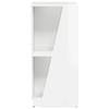 Side Shelf High Gloss White 33 x 32 x 70.5 cm Particleboard