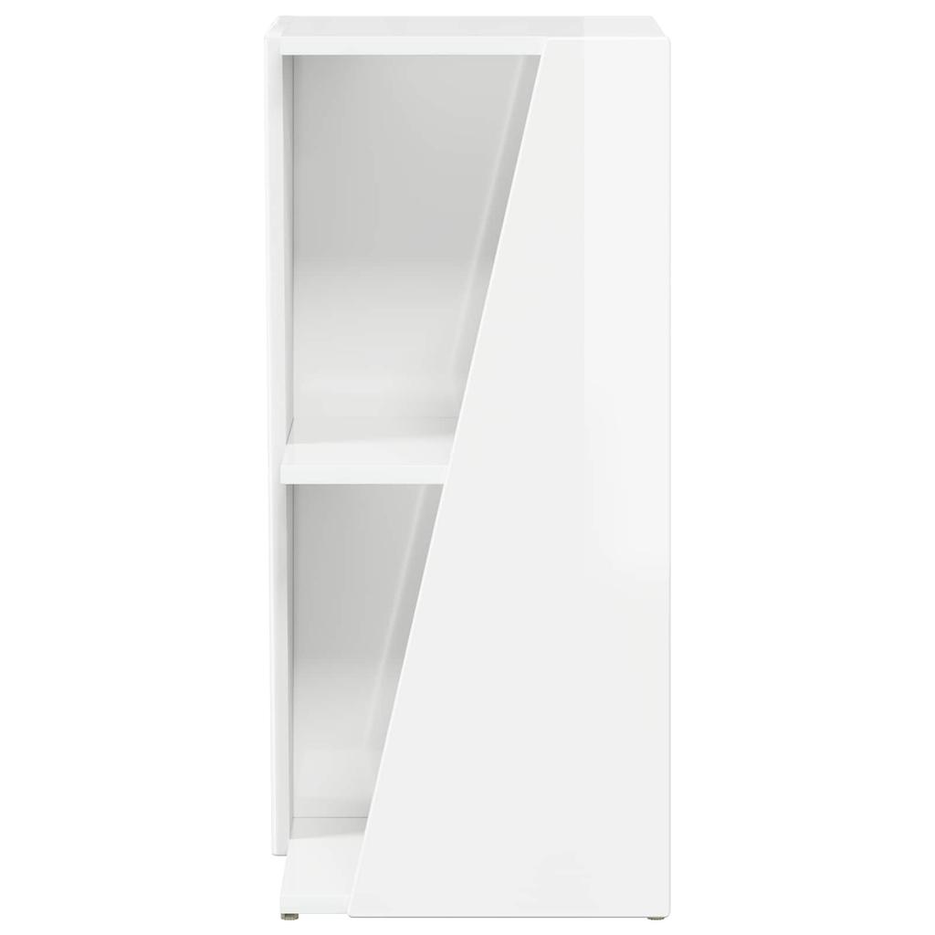 Side Shelf High Gloss White 33 x 32 x 70.5 cm Particleboard
