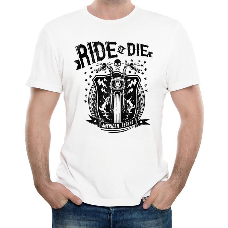 Newest Fashion Printed ride or die Design Printed T Shirt Fashion Mens Hipster Fitness Tshirts Summer Brand Clothing Tops Tees S