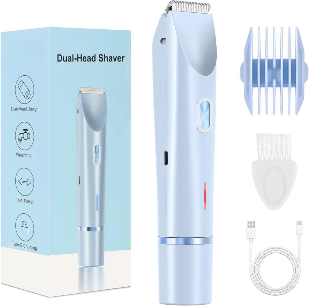 Dual-Head Electric Hair Remover & Trimmer for Women