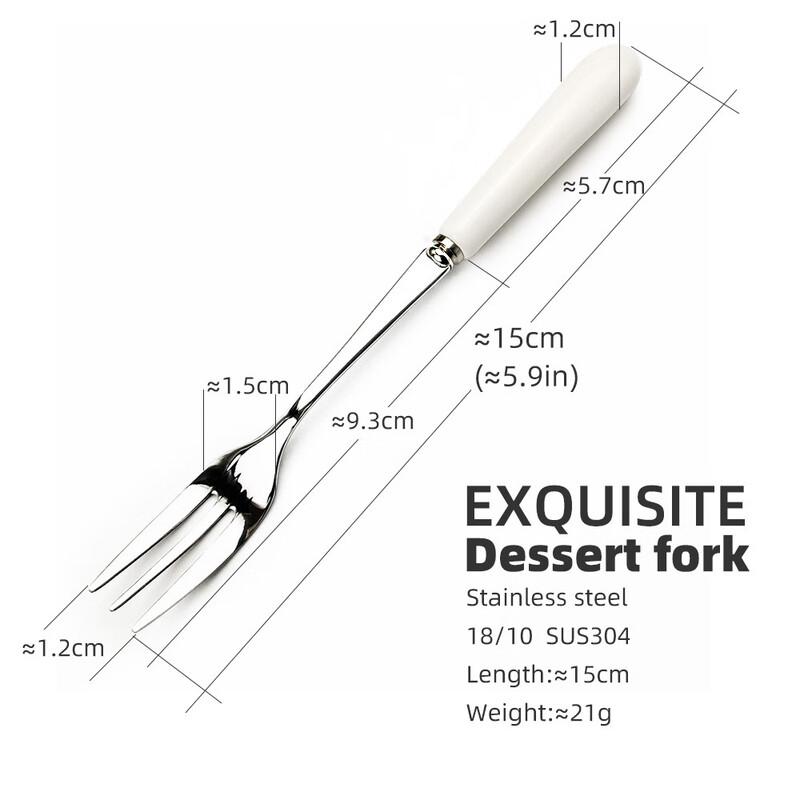 Ceramic Handle 304 Stainless Steel Dessert Fork
