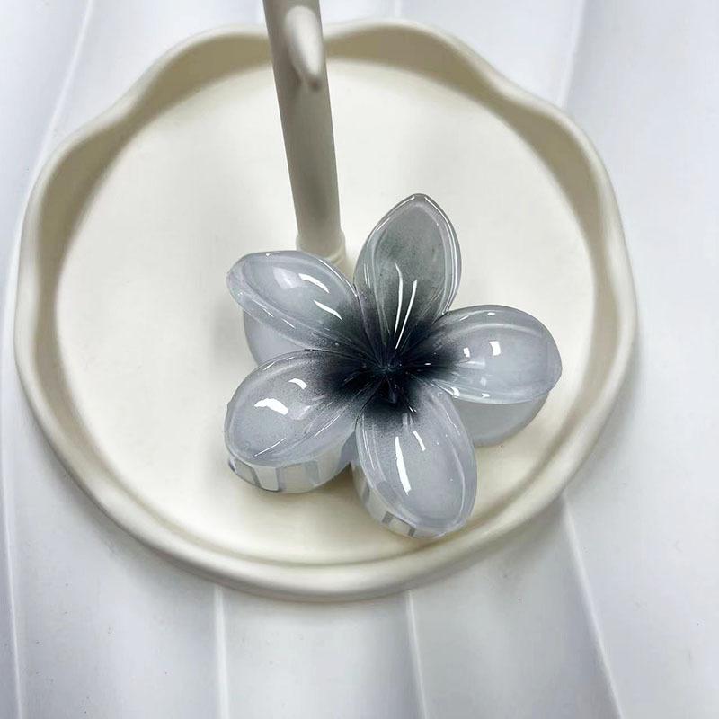 

2 шт., милая заколка для волос с градиентом, шпилька Франджипани, модная заколка для хвоста, плюмерия, когти акулы, вечерние пляжные аксессуары для волос