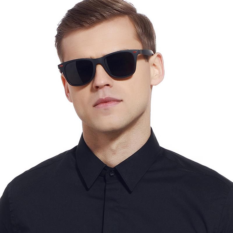 Men's Polarized Square Sunglasses Fashion Rice Nail Driver Glasses Riding Driving Sun Shade Sunglasses