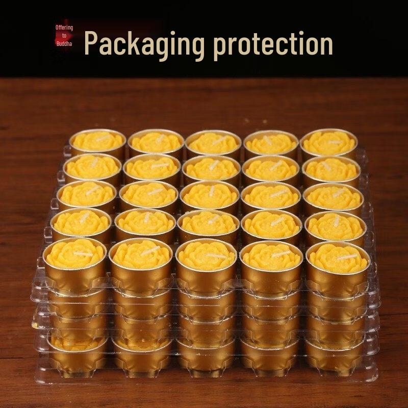 LIEI 100-Pack 4-Hour Lotus Ghee Lamps