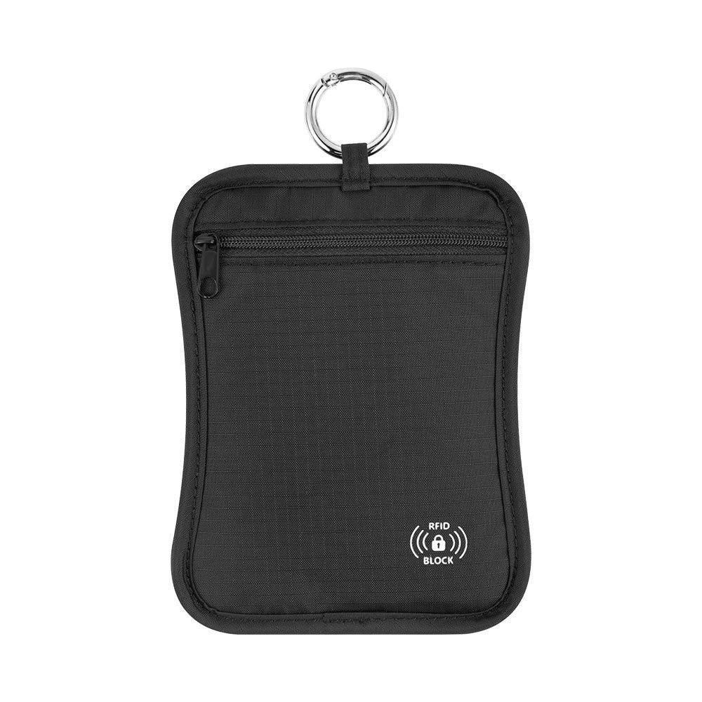 Fashion Anti-Theft Travel Wallet With Locking Hook Lightweight Card Passport Pouch Undercover Waterproof Keychain Pouch