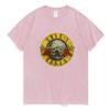 Cool Gun And Rose Pattern Men's Retro Cotton Short Sleeve Summer Fashion Oversized T-shirt For Men Streetwear Tee Tops Unisex