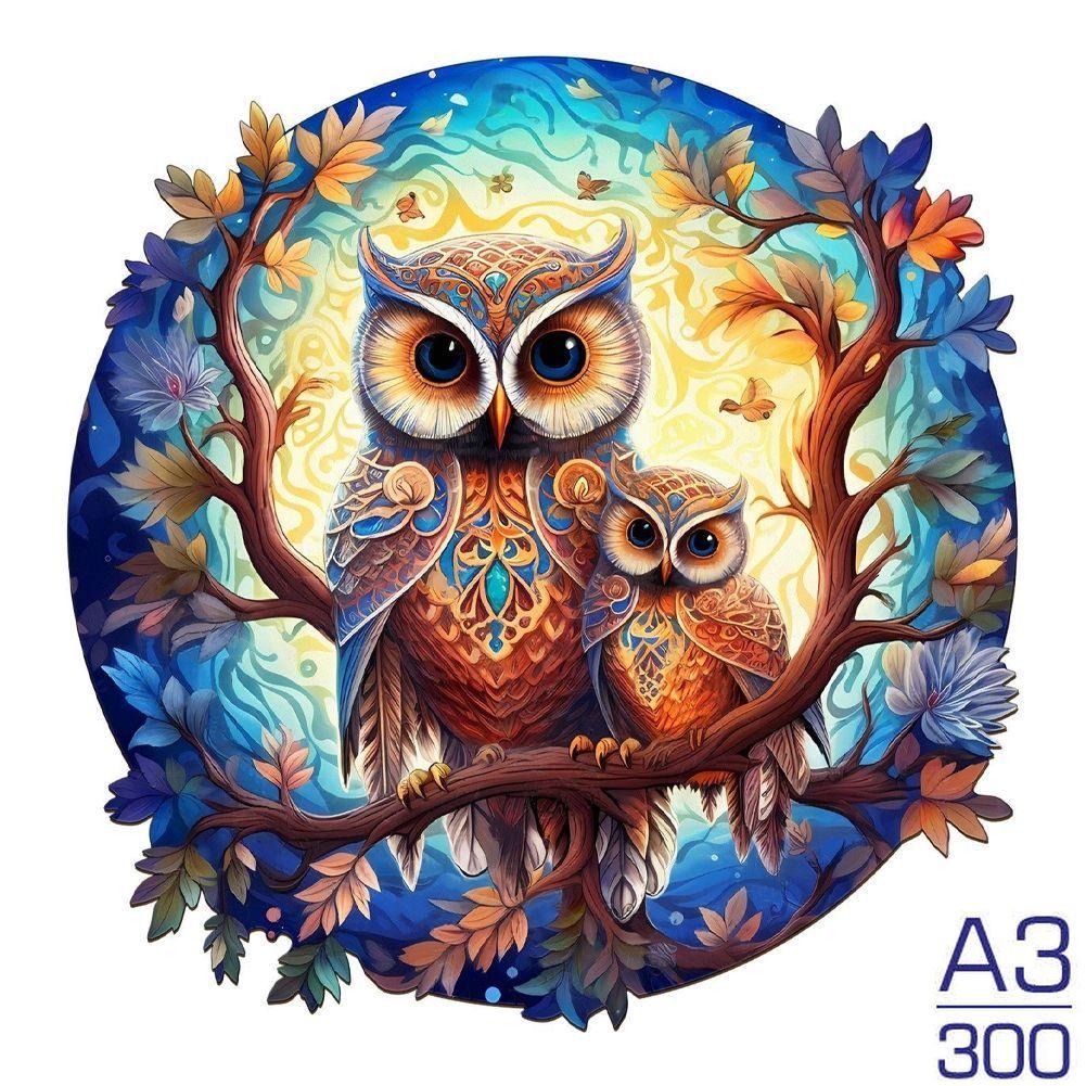 Non-Toxic 300Pcs Wooden Puzzle Color Cat Delicate Irregular Shape Puzzles Gratitude Adult Stress Reduction Family Interactive Toys Gift