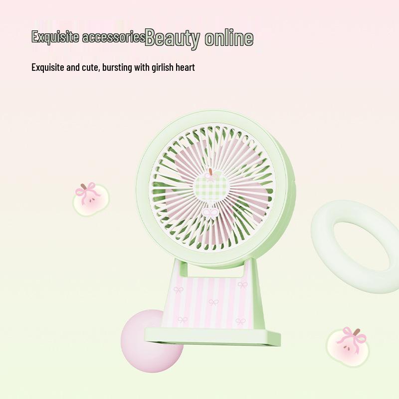 

Portable USB Rechargeable Cartoon Fan for Dorms, Offices, and Outdoors 500mAh + 3-Speed Adjustment