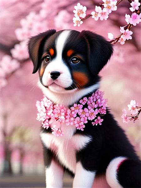 

Комплект для алмазной живописи Собака Цветок Полная квадратная/круглая вышивка Мозаика Животное Домашний декор Full Round 20x30CM