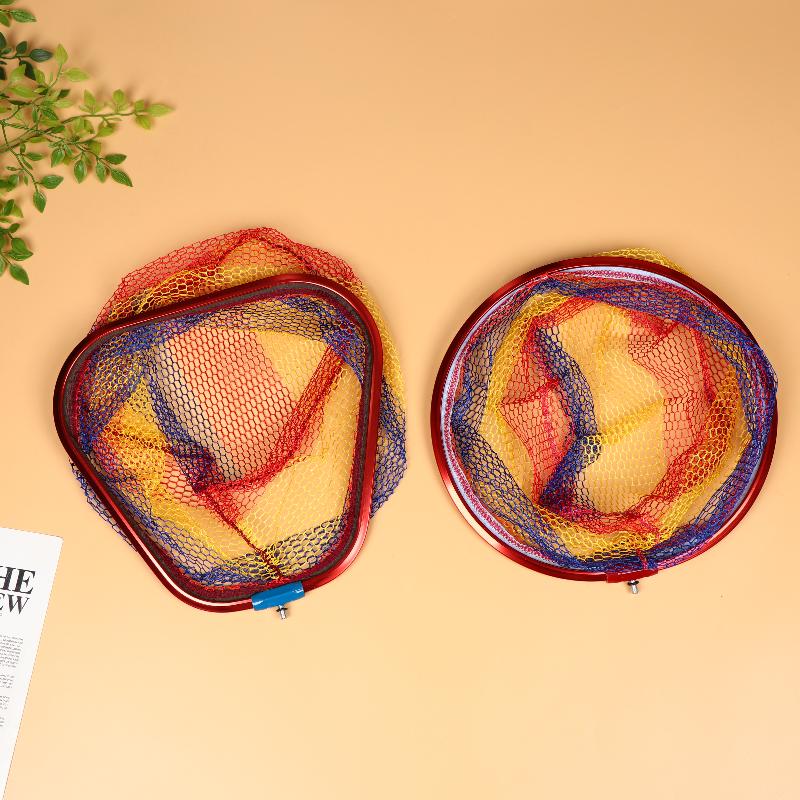 Aluminum Alloy Fishing Nets Head Fishing Scoop Colorful Fishing Hand Net Durable Ultralight Landing Net Fishing Tolls