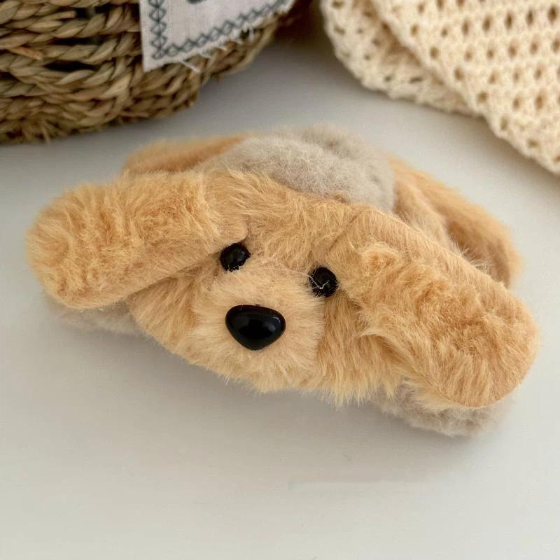 Plush Puppy Hair Clips Women Korean  Simple Hairpin Elegant Girls Shark Clip Hair Accessories