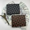 Men's short printed 20% off wallet, new trendy brand simple multi-card wallet change bag