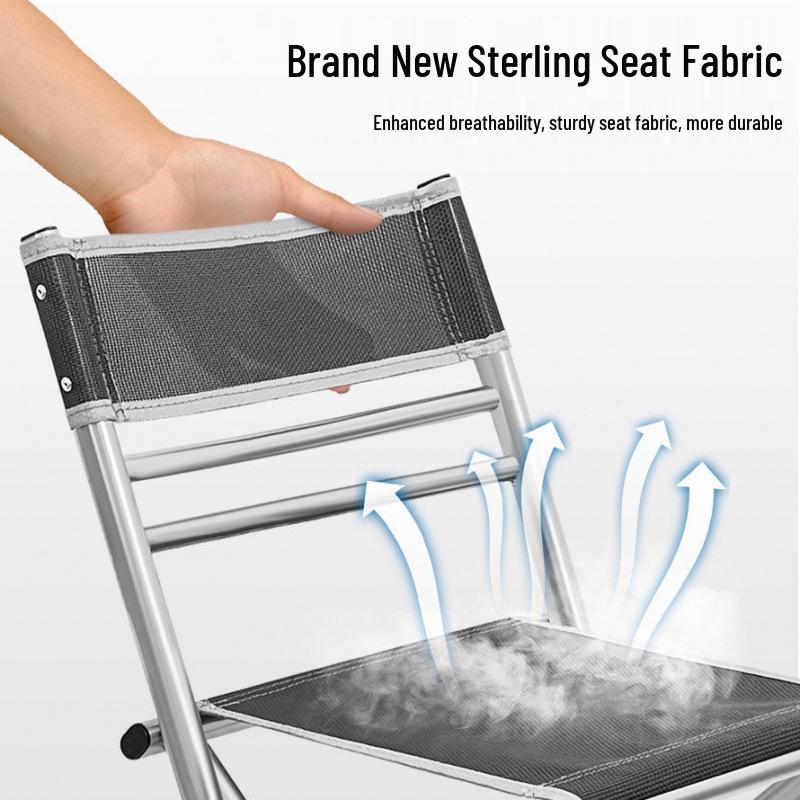 Portable Folding Stool with Backrest: Sturdy Outdoor Chair for Fishing, Camping, and Home Use