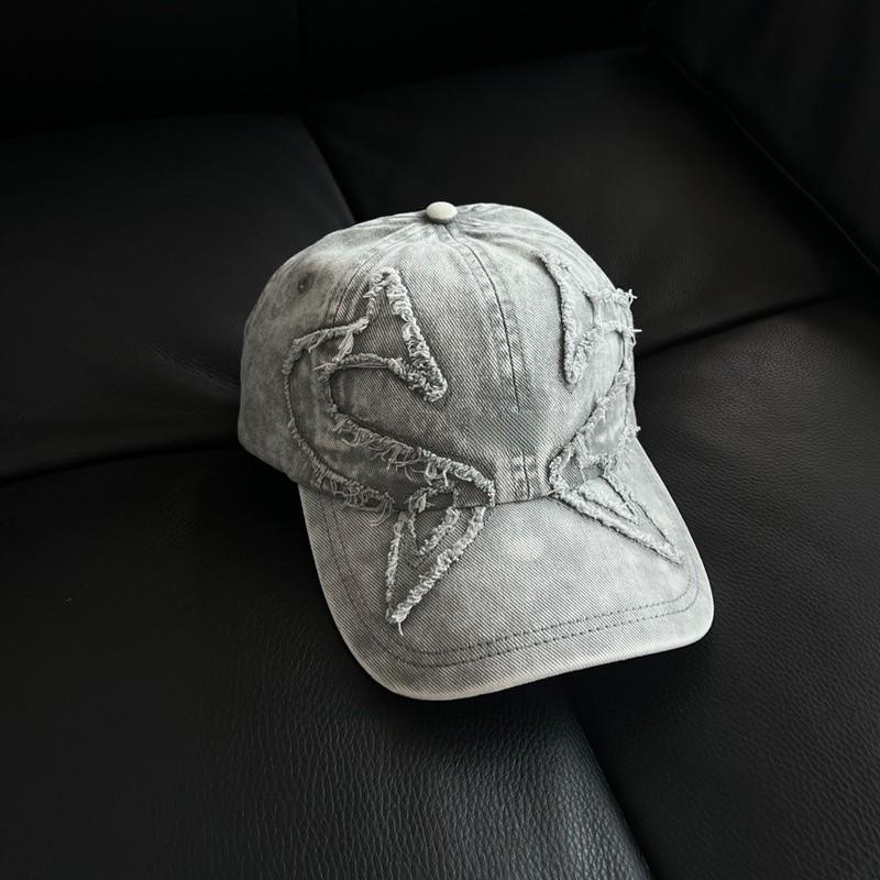 

Streetwear Embroidered Letter Hat With Wide Brim For Summer Casuals GrayHat
