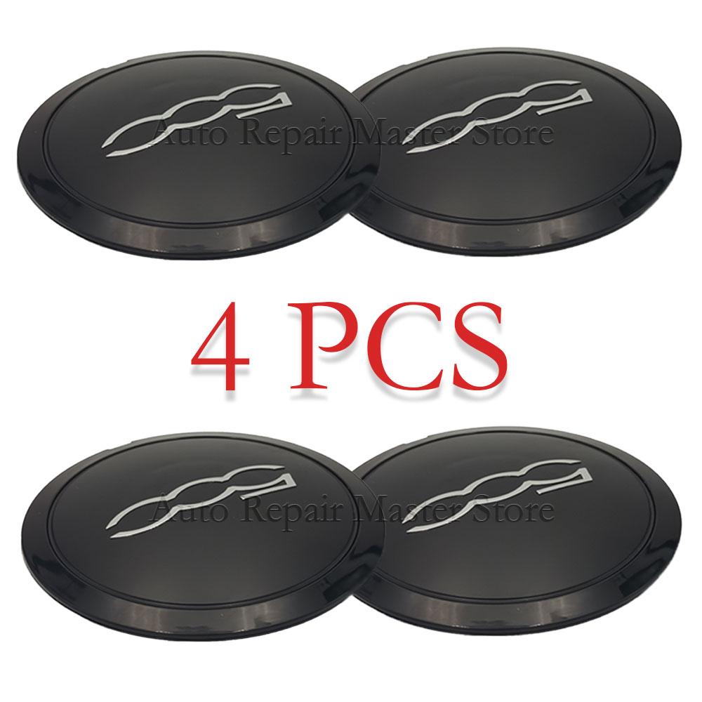 51884863 68078419AC 68078421AC 4 STÜCK 133mm Radkappe Radnabendeckel Set Staubschutz Radnabenkappe Ersatz für Fiat 500